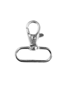 Metalen musketon - Zilver 40 x 30 mm