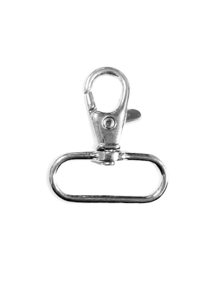 Metalen musketon - Zilver 40 x 30 mm