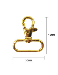 Metalen musketon - Goud 40 x 30 mm 2