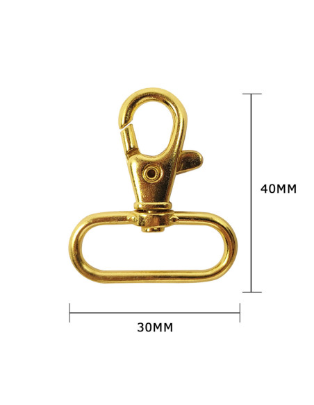 Metalen musketon - Goud 40 x 30 mm