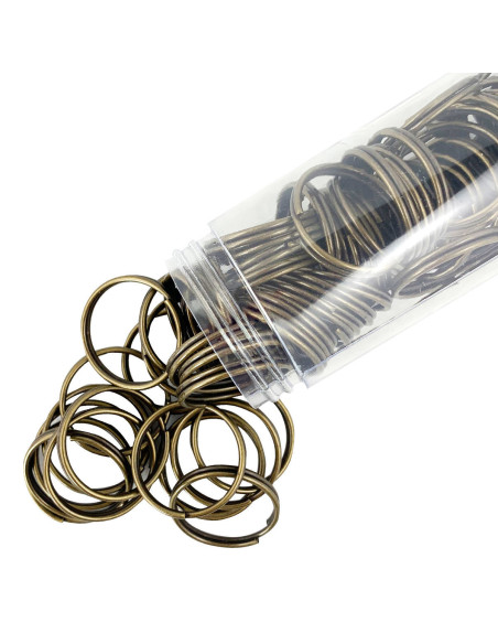 Gebroken ringen sleutelhangers 30 mm brons