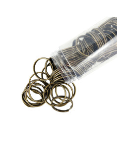 Gebroken ringen sleutelhangers 20 mm brons