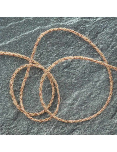 Ronde jute lurex vlecht - Koper