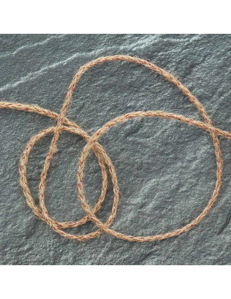 Ronde jute lurex vlecht - Koper