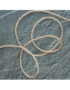 Ronde jute lurex vlecht - Zilver