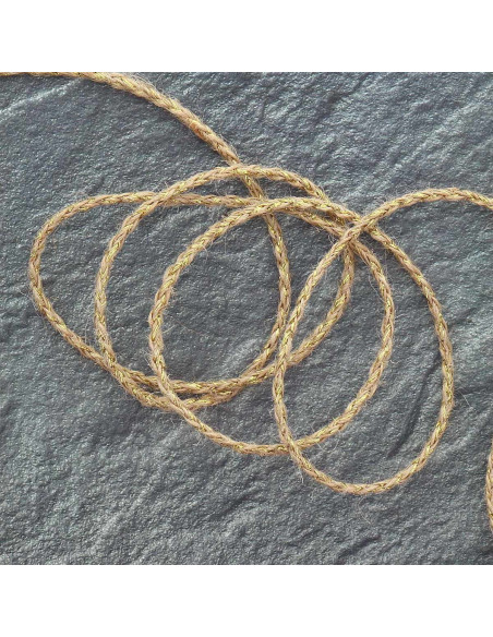 Ronde jute lurex vlecht - Goud