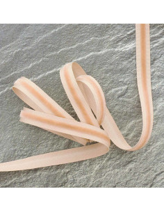 Fluwelen grosgrain lint - Beige