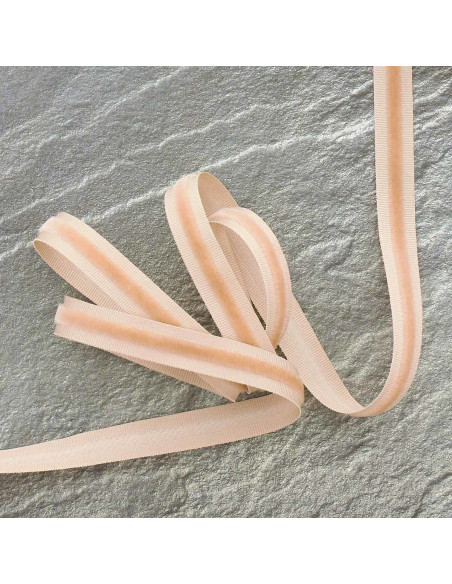 Fluwelen grosgrain lint - Beige