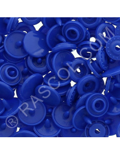 Zakje met 25 KAM ronde harsdrukknopen - Koninklijk blauw