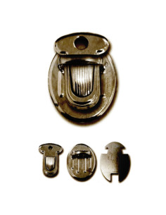 Sluiting voor schooltas 33 x 25 mm - Brons