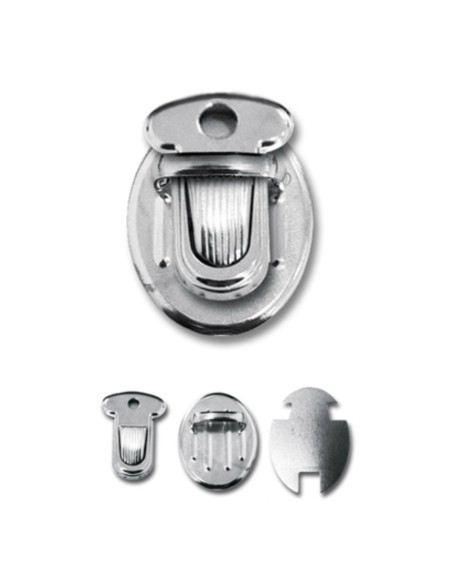 Sluiting voor schooltas 33 x 25 mm - Zilver