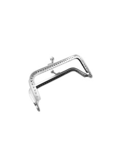 Rechthoekige sluiting voor handtas 100 mm - Zilver