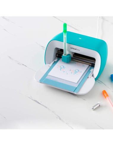 Roze, oranje en gele glitter gelpennen Cricut Joy