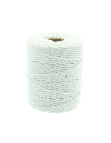 Macramé katoensnoer 4 mm - Wit