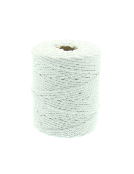 Macramé katoensnoer 4 mm - Wit