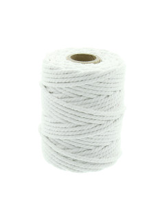 Macramé katoensnoer 4,5 mm - Wit
