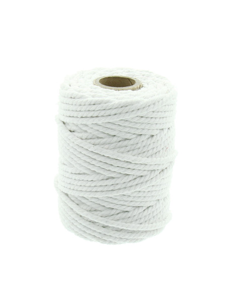 Macramé katoensnoer 4,5 mm - Wit