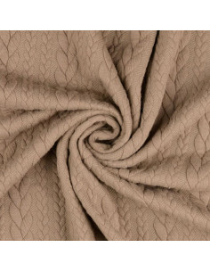 Gevlochten sweatstof - Chamois 2