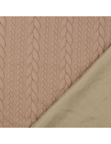 Gevlochten sweatstof - Chamois