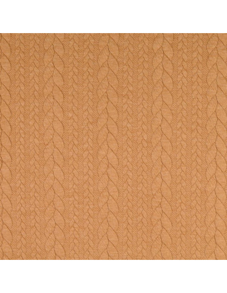 Gevlochten sweatstof - Camel