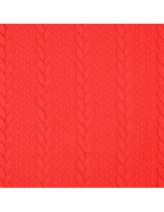 Gevlochten sweatstof - Rood