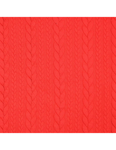 Gevlochten sweatstof - Rood