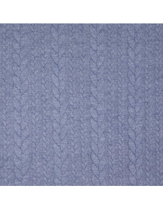 Gevlochten sweatstof - Denim