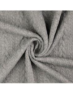 Gevlochten sweatstof - Donkergrijs 2