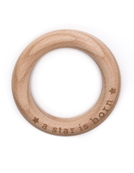 Houten bijtring 70 mm - A star is born