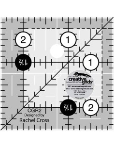 Vierkante quiltliniaal 2,5" x 2,5" Creative Grids