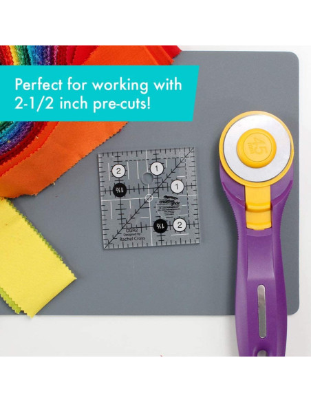 Vierkante quiltliniaal 2,5" x 2,5" Creative Grids
