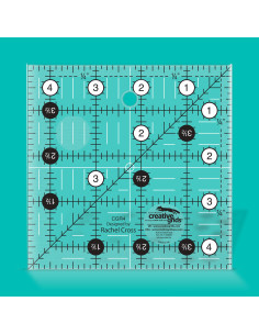 Vierkante quiltliniaal 4.5" x 4.5" Creative Grids 2