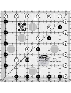 Quiltliniaal vierkant 6,5" x 6,5" Creative Grids