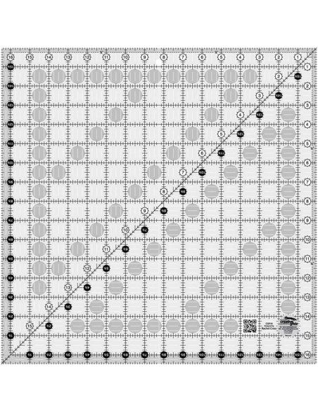 Creatieve Grids vierkante quiltliniaal 16,5" x 16,5"