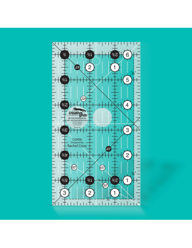 Rechthoekige quiltliniaal 3.5" x 6.5" Creative Grids