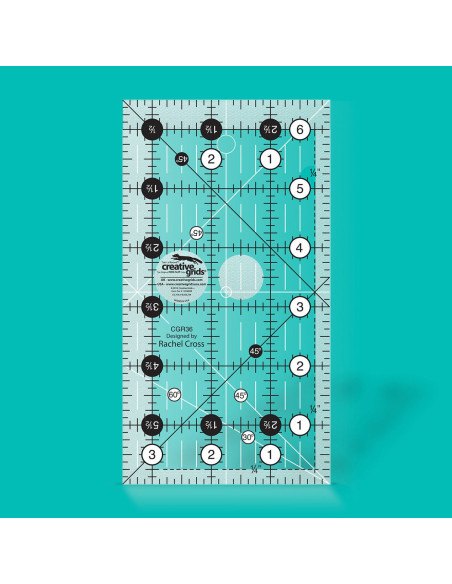 Rechthoekige quiltliniaal 3.5" x 6.5" Creative Grids