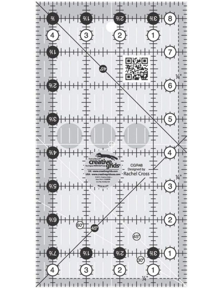 Rechthoekige quiltliniaal 4.5" x 8.5" Creative Grids