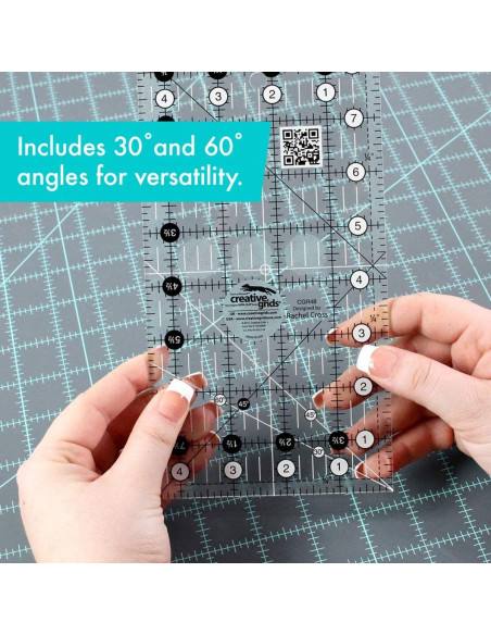 Rechthoekige quiltliniaal 4.5" x 8.5" Creative Grids