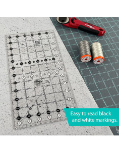 Rechthoekige quiltliniaal 6,5" x 12,5" Creative Grids 2