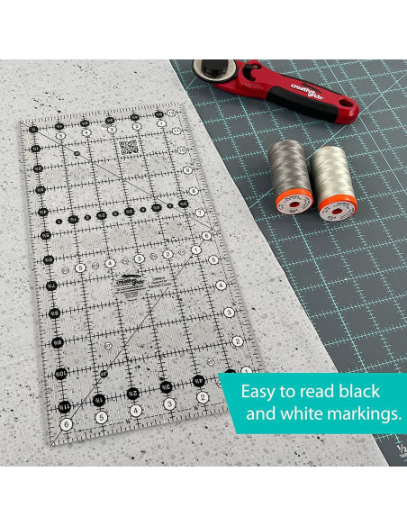 Rechthoekige quiltliniaal 6,5" x 12,5" Creative Grids