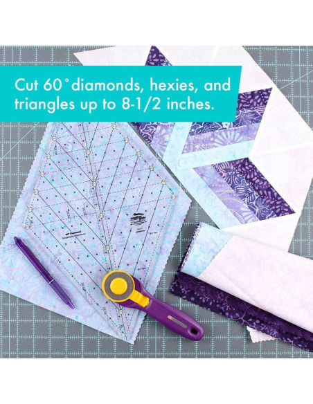 Diamant 60° quiltliniaal Creative Grids