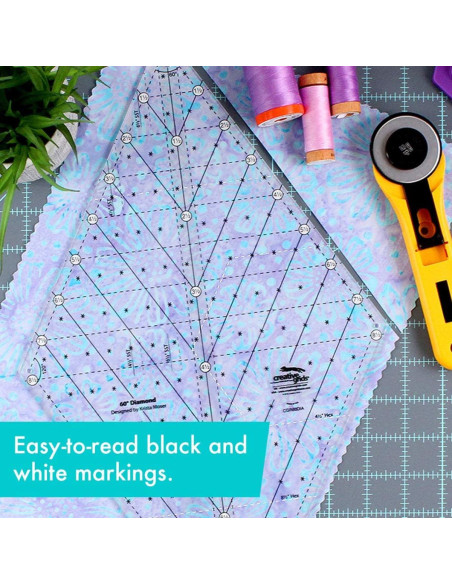 Diamant 60° quiltliniaal Creative Grids