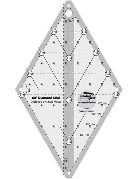 Diamond Mini 60° Creative Grids quiltliniaal