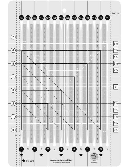 Mini Stripology-liniaal Creative Grids