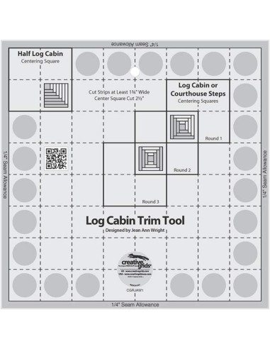 8" Log Cabin Trim Tool Creative Grids-regel