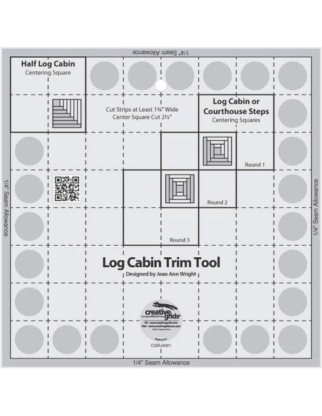 8" Log Cabin Trim Tool Creative Grids-regel