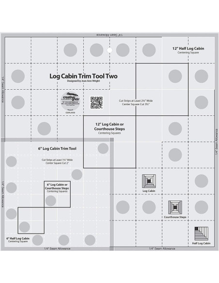 Log Cabin Trim Tool Two Creative Grids liniaal