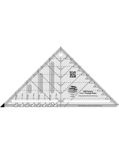 4-in-1 driehoek liniaal Creative Grids