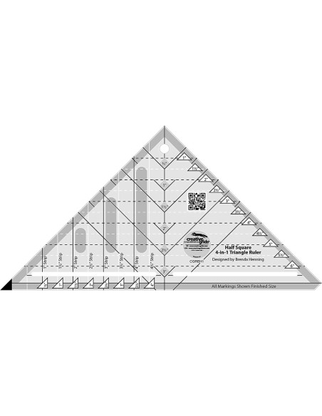 4-in-1 driehoek liniaal Creative Grids