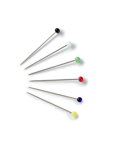 Doos van 30 gram extra lange glaskopspelden assorti Prym